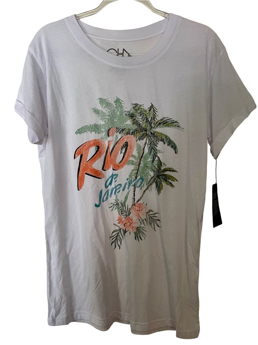Chaser Rio De Janeiro Cuffed Short Tee NWT Size S MSRP $62